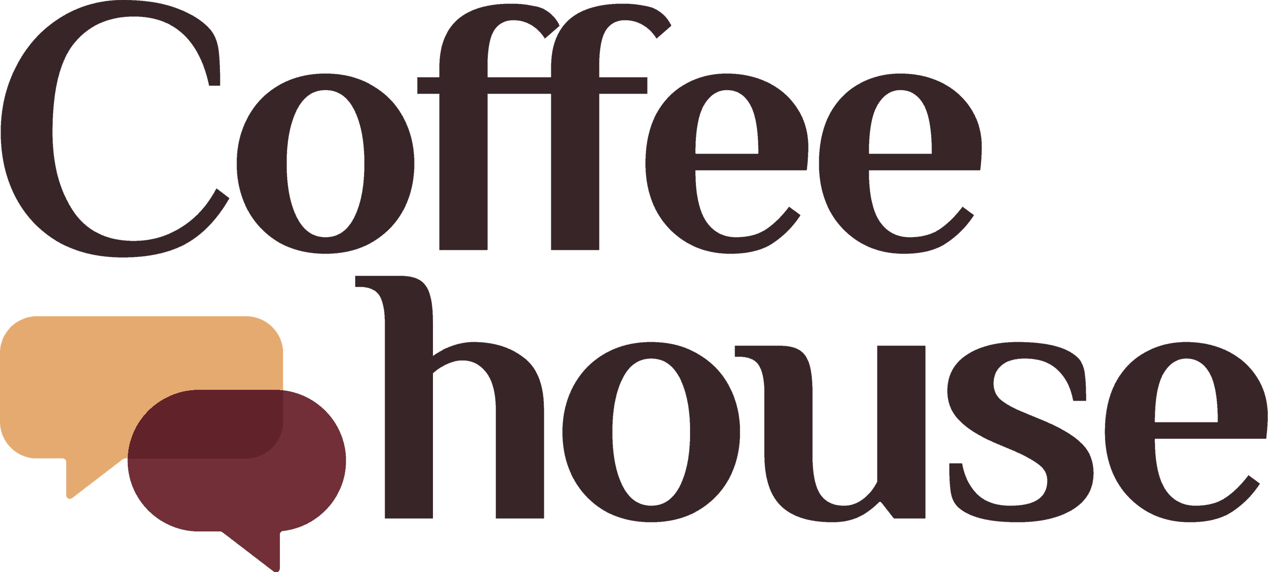 Coffeehouse Conference logo featuring stylized speech bubbles and modern typography.